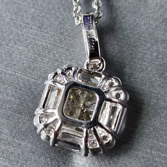 Elegant Lab Diamond Necklace - Picture 4 of 5